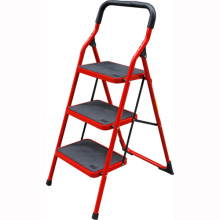 Red Household Indoor Steel 3 Steps Ladder safety climbing ladder